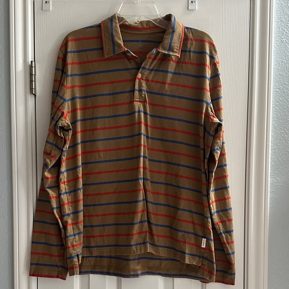 L. L. Bean Men's Signature Stonecoast Polo Long-Sleeve Stripe 100% Cotton L - Picture 2 of 7